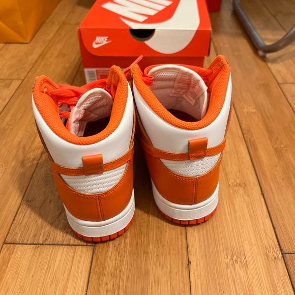 Nike Kids' Orange and White Sneakers - Picture 4 of 6
